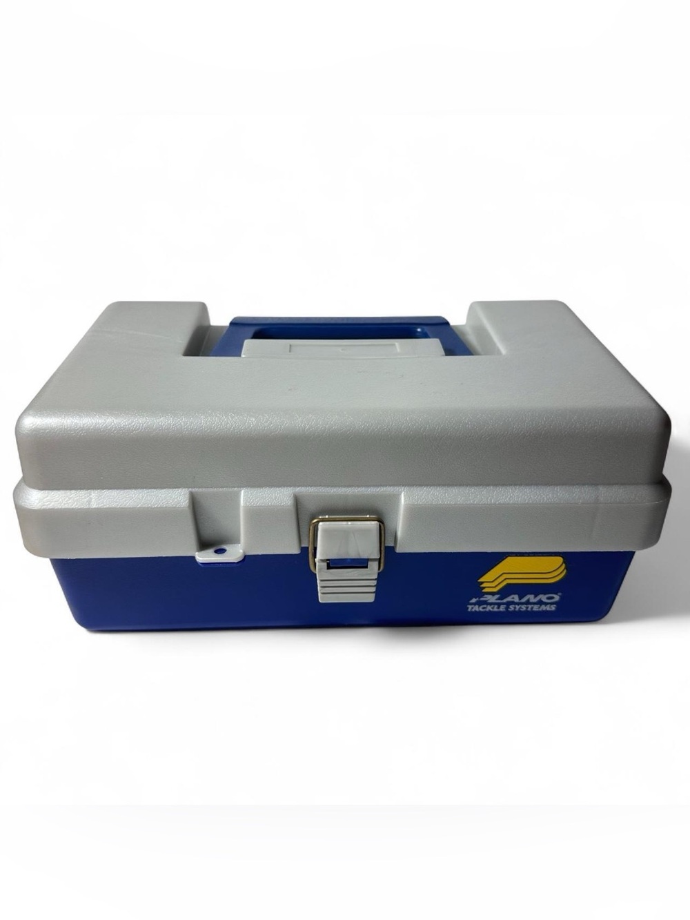 Vintage Plano 3100 Tackle Box Single Tray Blue Grey Lockable Systems Made In USA